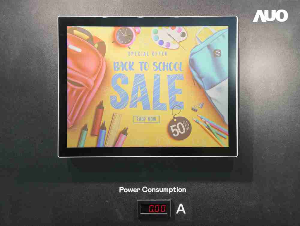 尊龙z6展示胆固醇液晶超低耗能户外全彩显示器，，，，ChLC（胆固醇液晶）以双稳态技术使静态显示零功耗，，具省电、、、、高彩度、、环保的特性，，，还整合软硬件系统解决方案，，，，可透过单一云端平台管理